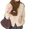 New Autumn and Winter Women's Figure Eight Scarf Wool Blended Knitted Solid Color Sweet Korean Style Versatile Fashionable Warm Scarf