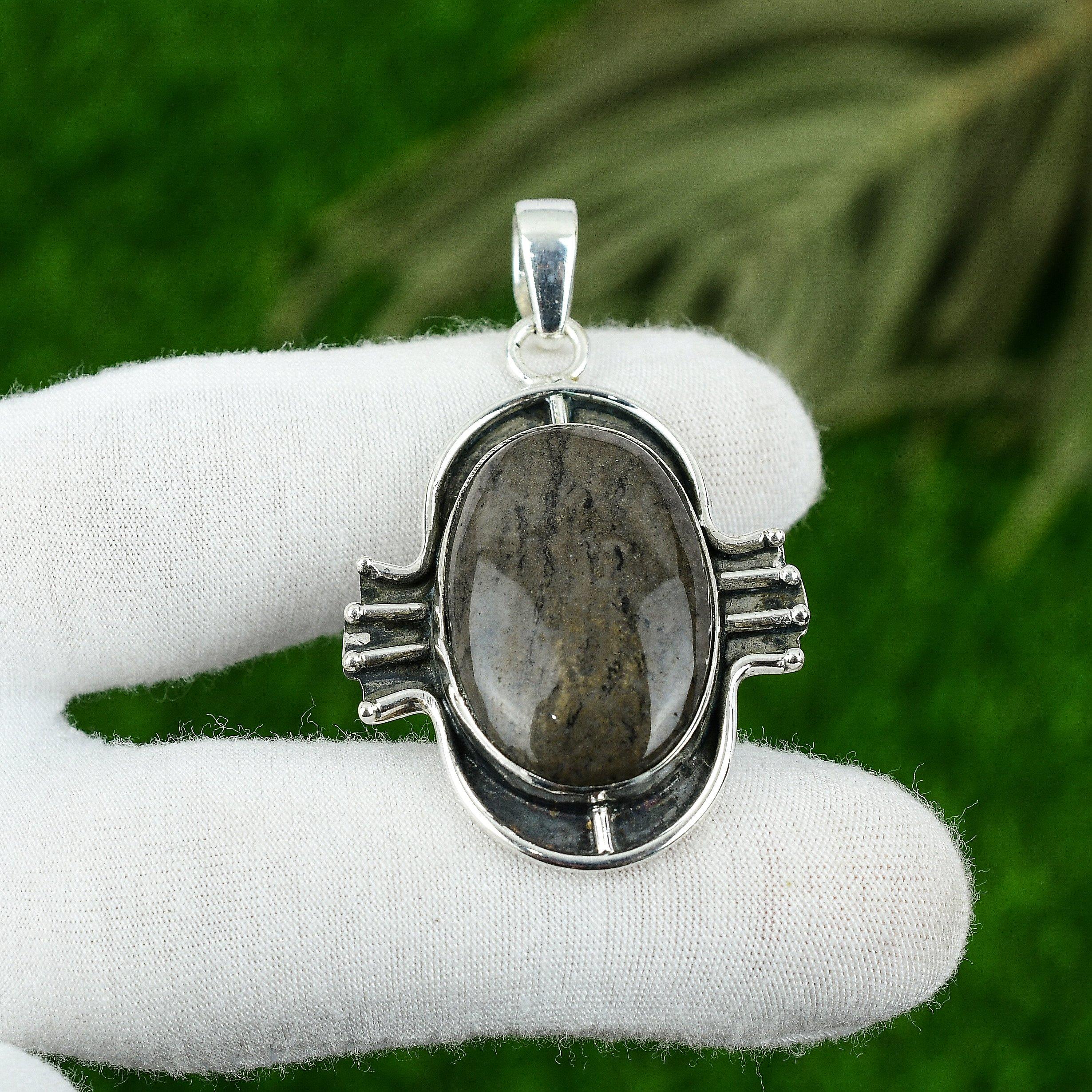 

Polychrome Jasper Gemstone Unique Handmade Wedding Pendant Jewelry 925 Silver