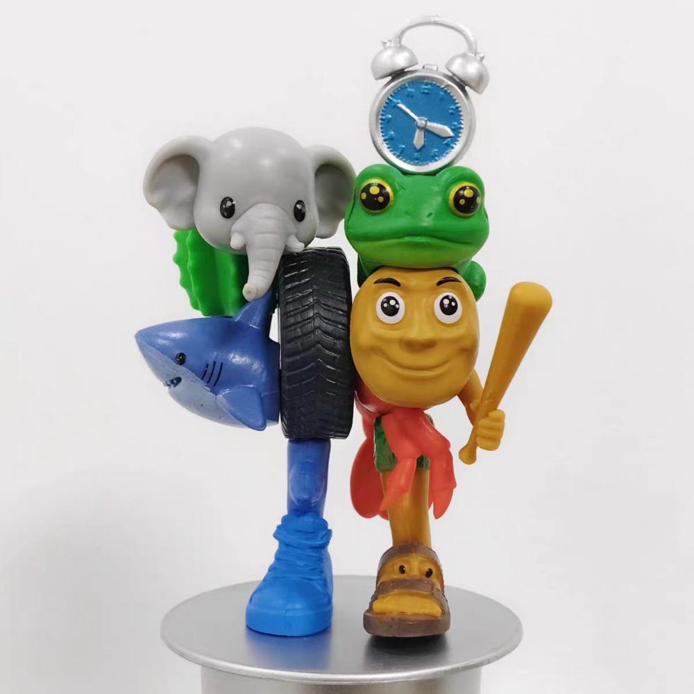 Creative Mini Diy Italian Brainrot Figurine Toys Cute Disassembly Assembly Fusion Model Desk Ornaments Children Birthday Gift