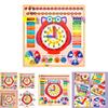 Wooden Calendar Clock Puzzle For Kids Educational Learning Toy For Preschool