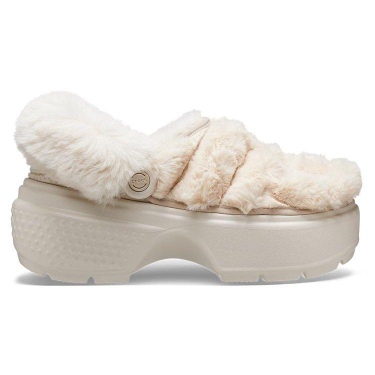 Crocs EVA Snow House Plush Comfortable Warm Clogs Women Footwear Cement-Gray 208938-160