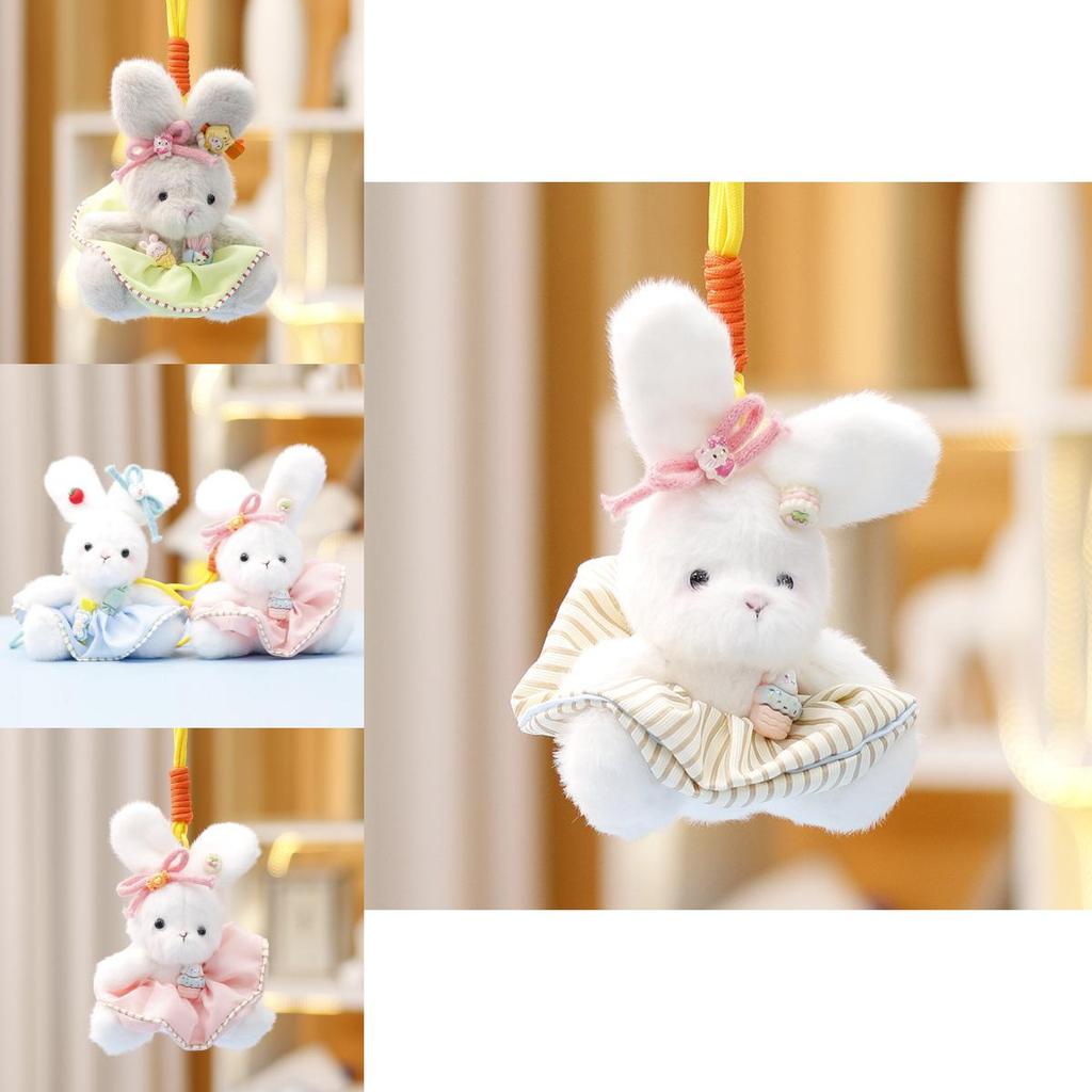 Cute Bunny Plush Doll Keyring Animal Plushie Girls Bag Decor For Teens