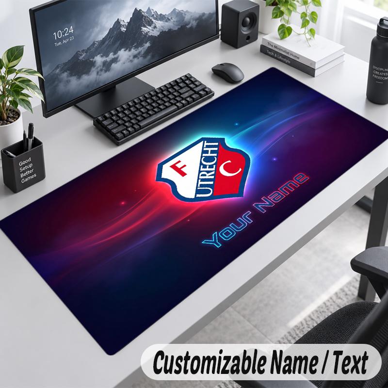 Custom Name Text Mouse Pad FC Utrecht Personalized Desk Pad For Work And Gaming