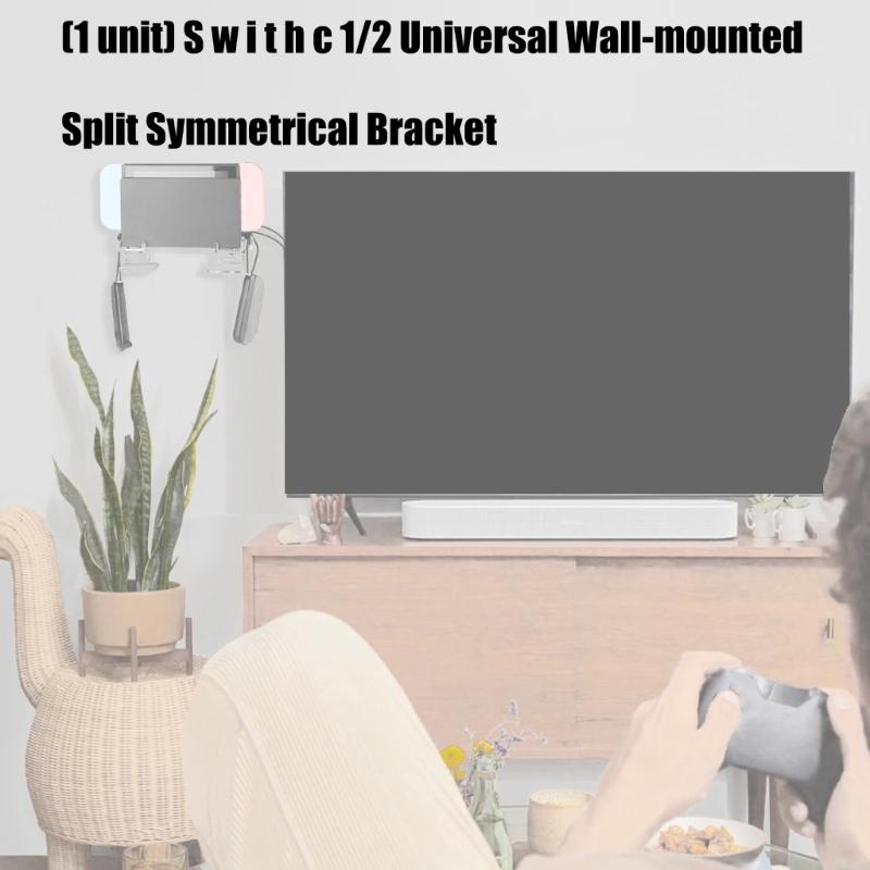 2pcs Wall Mount Holder for NS2 Console Clear Acrylic Stand with Controller Storage Rack Bracket Gaming Accessory