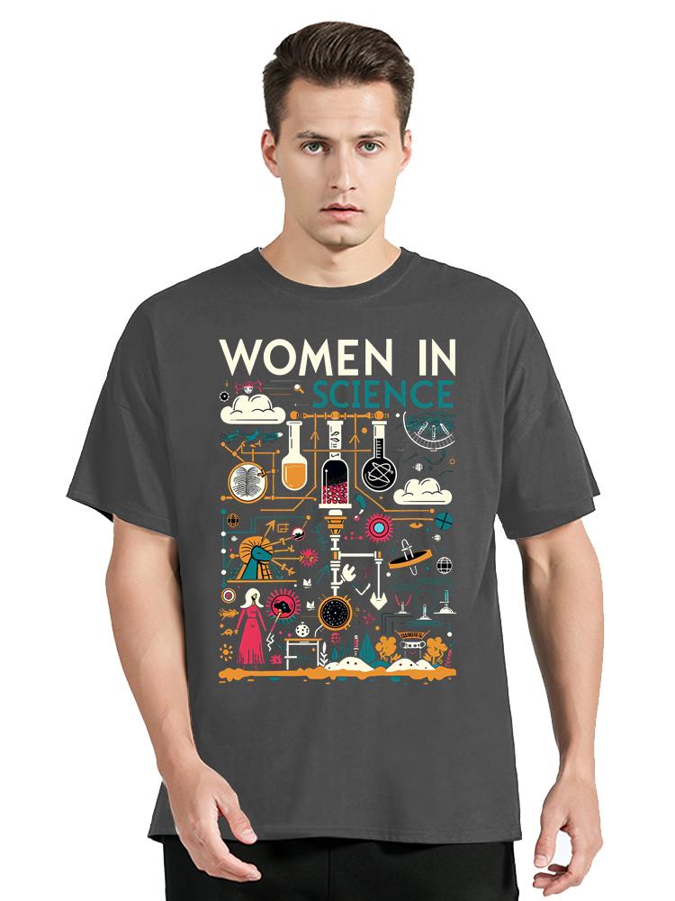 Mens Clothing Women In Science TShirt Funny Science Clothes Street Casual Tops Cotton Tshirt ONeck Fitness T Shirt S