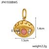 CARLIDANA Colorful Eyes Bohemian Natural Stone Eyes Charm Stainless Steel Gold Plated Zircon Matching Pendant Accessories