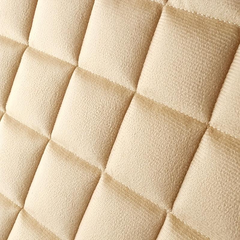 Plush Rear Seat Cushion with Backrest - Breathable, Protective Pad for Vehicle Interiors, Soft Quilted Design, Hand Washable, Fits Most Autos