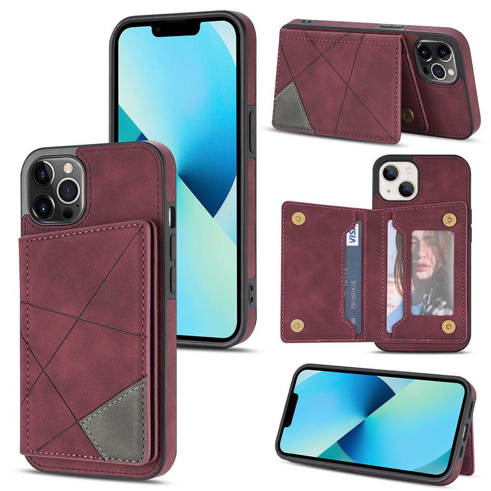Premium Leather Phone Case for iPhone 13 Pro Max and Samsung S22 - Multi-functional and Protective Apple Skin-feel Design