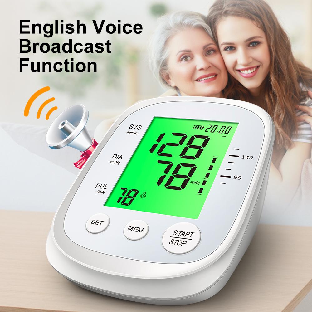 Electric Digital Blood Pressure Monitor Machine LCD Display 3mmHg Accuracy ISO CE Certified Class II Medical Grade for Home