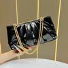 Pu Material Womens Clutch Purse With Chain Strap For Evening Dinner Party Use