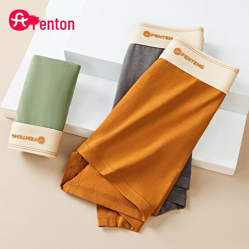 Fenteng Men s 3-Pack Antibacterial Cotton Boxer Briefs XL