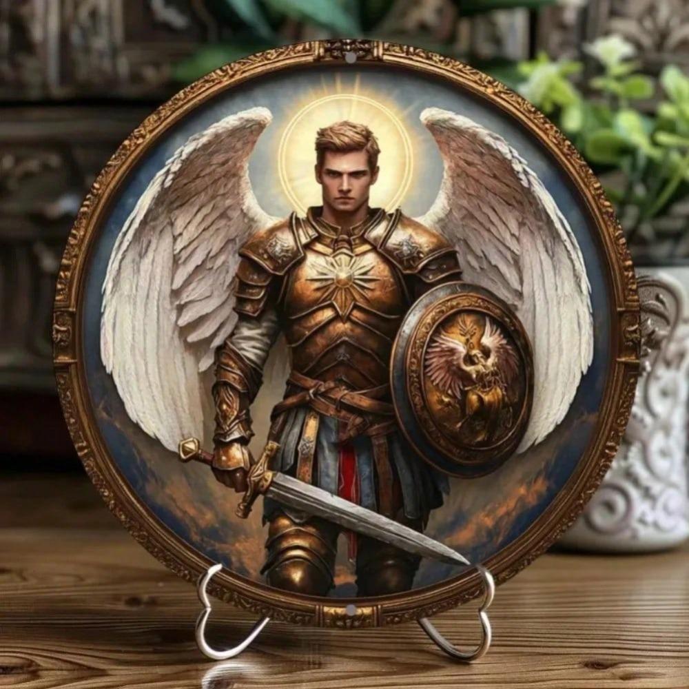 Aluminum Wall Art Angel Warrior Metal Sign Bar Cafe Home Decor Gift