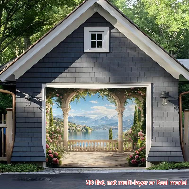 2D Floral Arch Balcony Backdrop Outdoor Wedding Photography Decor