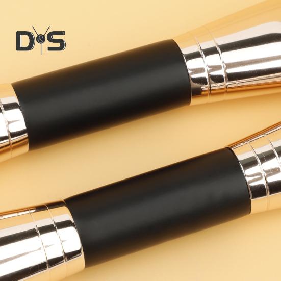 Doppelköpfiger Make-up-Pinsel, professionell, schräg, flache Oberseite, synthetische Kabuki-Grundlage, loses Puder, Rouge, Lidschatten, Kontur, Concealer, Mischkosmetik