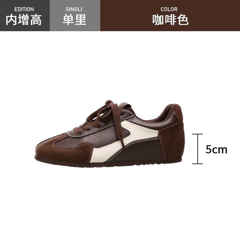 Blue cabinet version! Lace-up color matching inner height increase German training shoes women's 2025 new retro versatile Forrest Gump shoes sports 