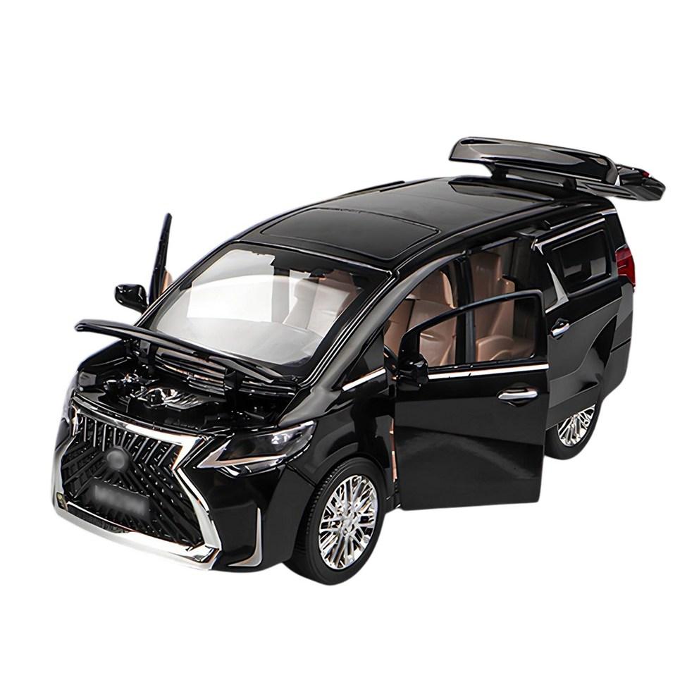 Литой металл 1:24 Lexus LM300h Минивэн Роскошный Фургон Металлическая Машинка-Инерционка, Черный