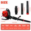 Leaf Blower, 75.6CC 4-Stroke Backpack Gas Leaf Blower, Snow Blower, Up To 900 CFM and 210 MPH, Variable Speed, Cruise Control (Red)
