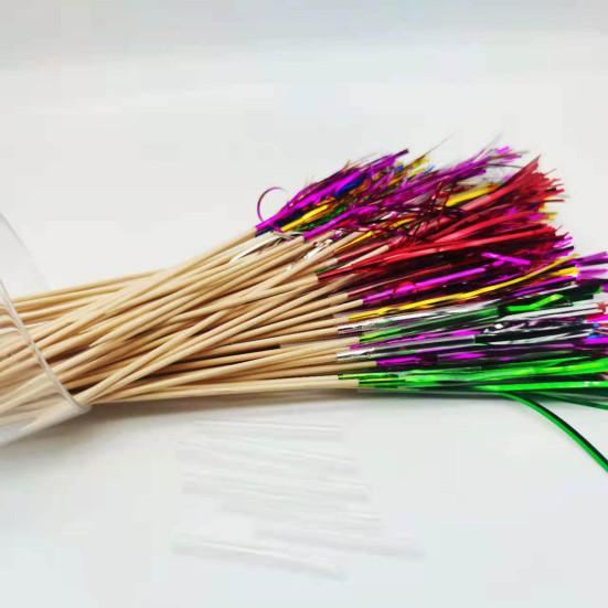 100 Stück Lebensmittelstäbchen, glitzernd, rutschfest, bunte Einweg-Party-Salat-/Kuchen-/Obststäbchen, Urlaubsbedarf