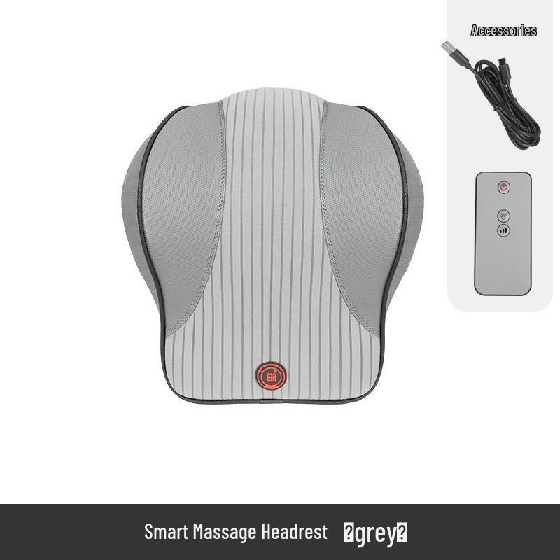 Electric Massage Lumbar Support Pillow - Memory Foam Car Seat Cushion with Remote Control.