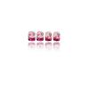 24 Pcs Valentines Day Press On Nail French Tip False Nail Short Square Full Cover Stick on Nail Heart Acrylic Nail