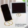 1PC Golden Desktop Mobile Phone Holder, Simple Desktop Reading Display Holder Business Card Holder