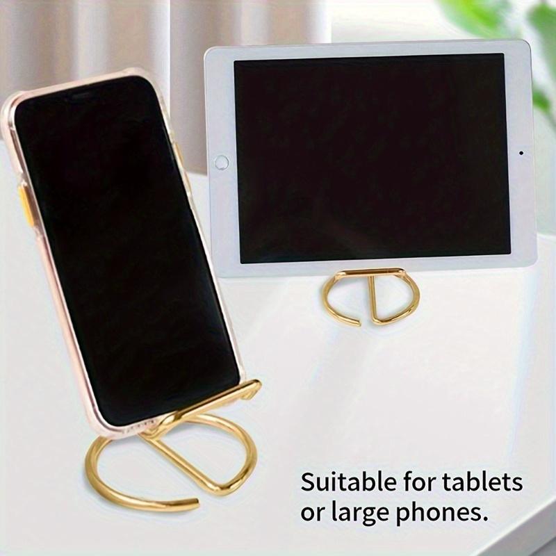 1PC Golden Desktop Mobile Phone Holder, Simple Desktop Reading Display Holder Business Card Holder