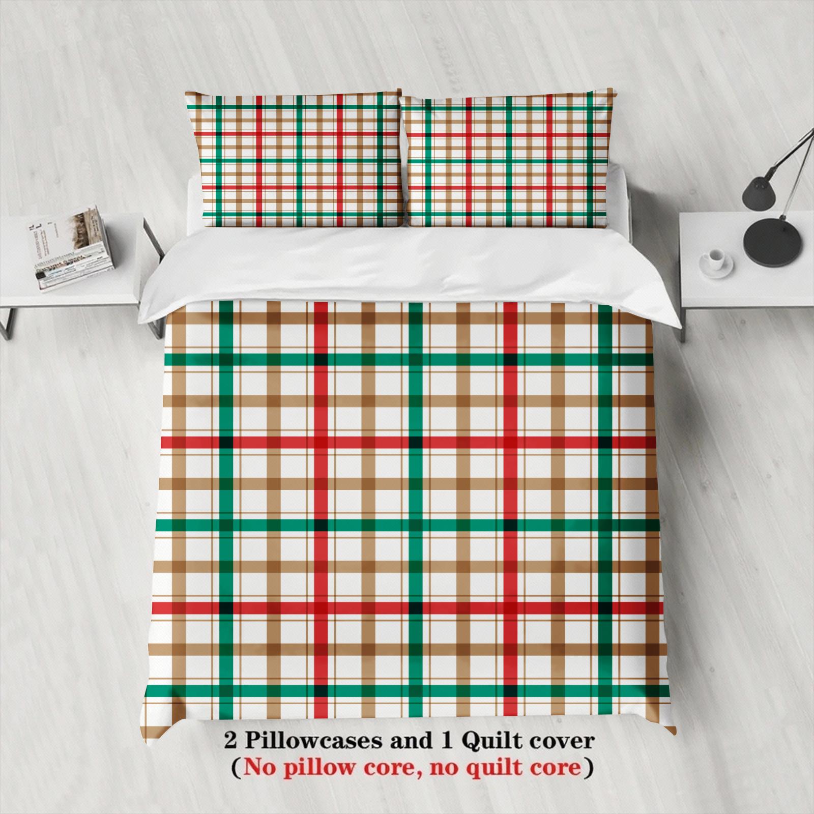 

Christmas Bedding Set Christmas Gift Duvet Cover Set Single Twin Queen King Size No Filling Christmas Gift For Home Decor EU Single(135x200cm)