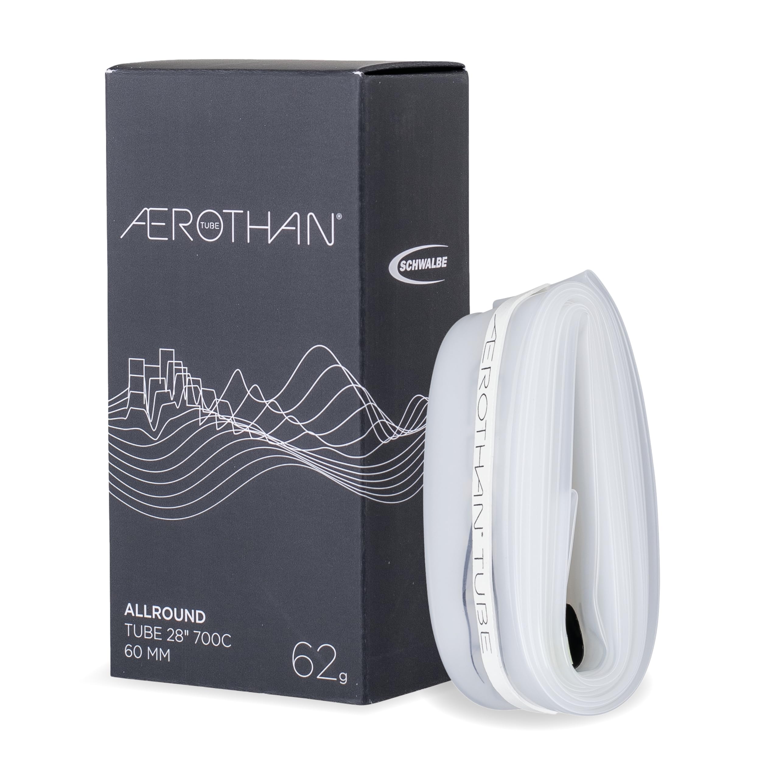 

Genuine Schwalbe Aerozan TPU 60mm Tube, 17E-SV, Presta, 700 ETRTO 37/50-622 белый