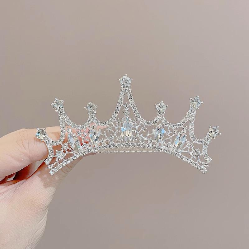 Dívčí princeznovská korunka sponka do vlasů ozdoba hlavy - Dětské vlasové doplňky na narozeniny a vystoupení