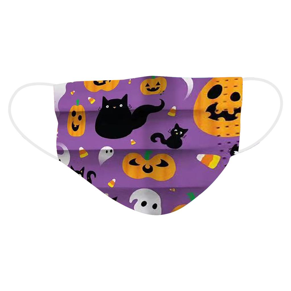 Halloweenská dětská maska ​​na jedno použití vysoce kvalitní průmyslová 3vrstvý ušní háček 10PC