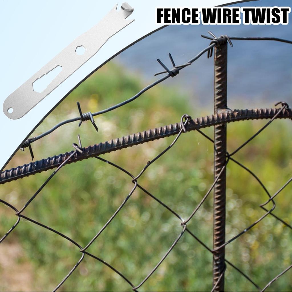 Fence Wire Twister for T Post Clips Cable Tensioner Fixer Barb Wire Tool Extended handle with Hexagonal Holes High-Strength Mesh