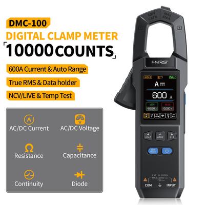 DMC-100 DC AC Strommesszange 10000 Zählt 600A Amperimetrische USB-Ladezange Tester NCV Elektriker Werkzeuge