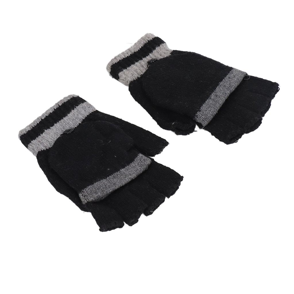 1 Pair USB Heated Knitting Gloves Half and Full Finger Double Sided Heating Winter USB Thermal Gloves for Typewriting 5V