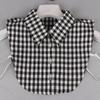 Ins Fake Collar Plaid Shirt Detachable Collars Solid Shirt Womens Dickie Collar White Girls Top Clothes Dickey Collar For Women