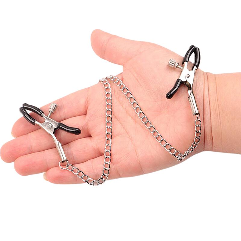 Metal Chain Nipple Clips Clitoris Breast Massage Clamps Adult Flirting Teasing Erotic Gadgets Sex Toys For Couples Multicolored