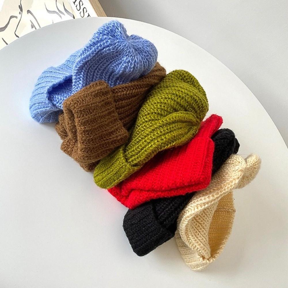 Thickened Knitted Woolen Hat Cold-proof Ear Protection Hat Fashion Cover Head Cap Outdoor