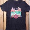 Lake Tahoe Men's Black L Scenic Mountains Graphic T-Shirt Crew Neck Cotton Blend