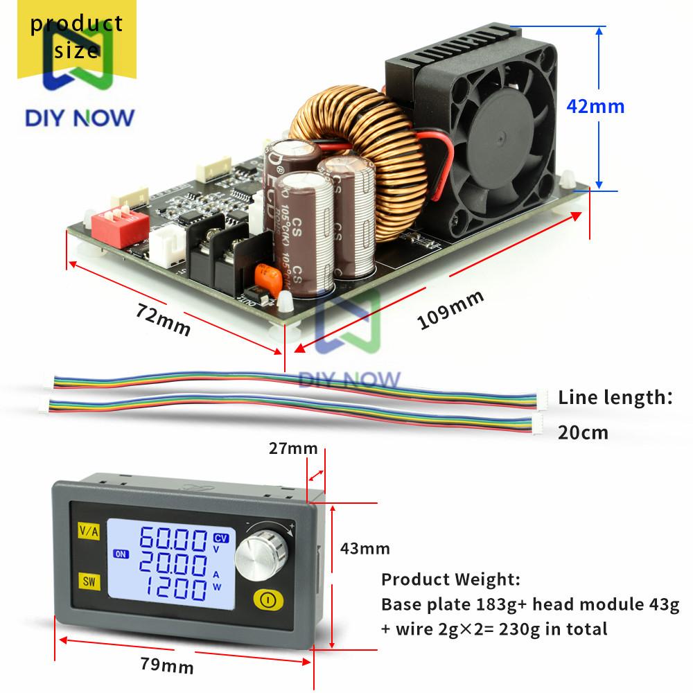 DC6-70V XY6020L CNC Adjustable DC Voltage Regulator Power Supply Constant Voltage Constant Current 20A/1200W Buck Module