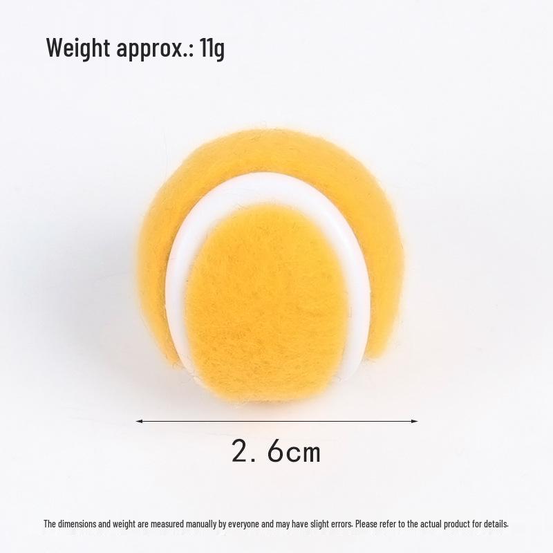 Mini Plush Tennis Ball Keychain - Creative DIY Sports Bag Pendant and Photography Prop