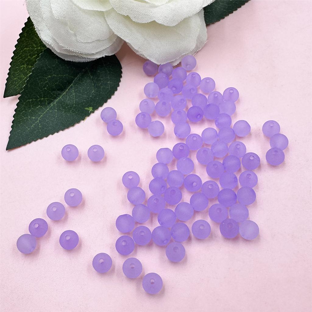6mm 80Pcs for Jewelry Making Colorful Acrylic Frosting Beads DIY Jewelry Bracelets Necklaces Earrings Crafts Handmade Material