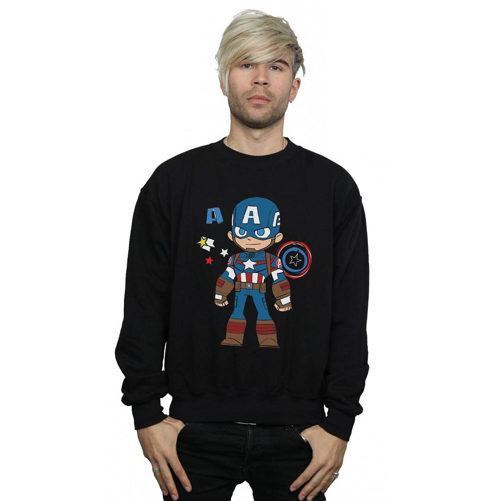 Marvel Mens Captain America Sketch Sweatshirt