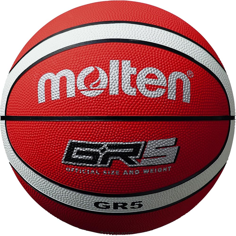 Molten GR5 Size 5 Soccer Ball Red and White Design Durable Material