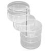 Rotatable Jewelry Box 5 Layer Transparent 360 Degree Rotation Space Saving Earring Jewelry Storage