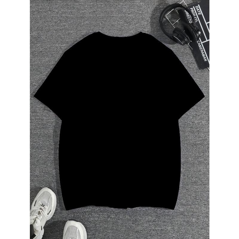 European Sizes 3D Print Oversized Men'S T-Shirt Featuring a Trendy Street Style Black Panther Design, Loose Fit