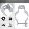 25 Pieces Galvanized Steel Conduit Hangers Supports Silver Versatile High Performance Rigid
