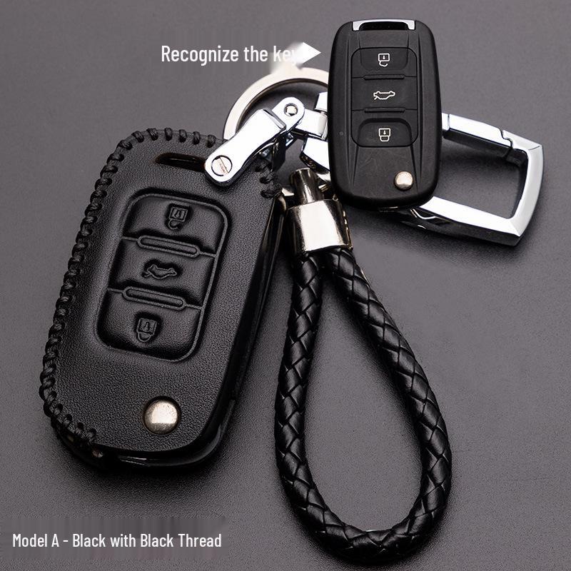 Wuling Hongguang S S1 Genuine Leather 3-Key Remote Cover