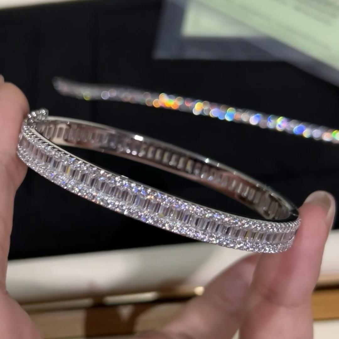 Advanced~T Square Row Diamond Brilliant Galaxy Diamond Bracelet for Women, Fully Inlaid with Diamonds, Exquisite Craftsmanship, Starry Sky Jewelry, Starry Sky T Square brace