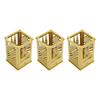 Metal Assembled Pen Holder Gold Architectural Pattern Quadrate Surfaces Plating DIY Pen Holder for