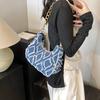 Chic 2024 Summer Small Square Bag With Zipper Closure Retro Style In Deep Blue