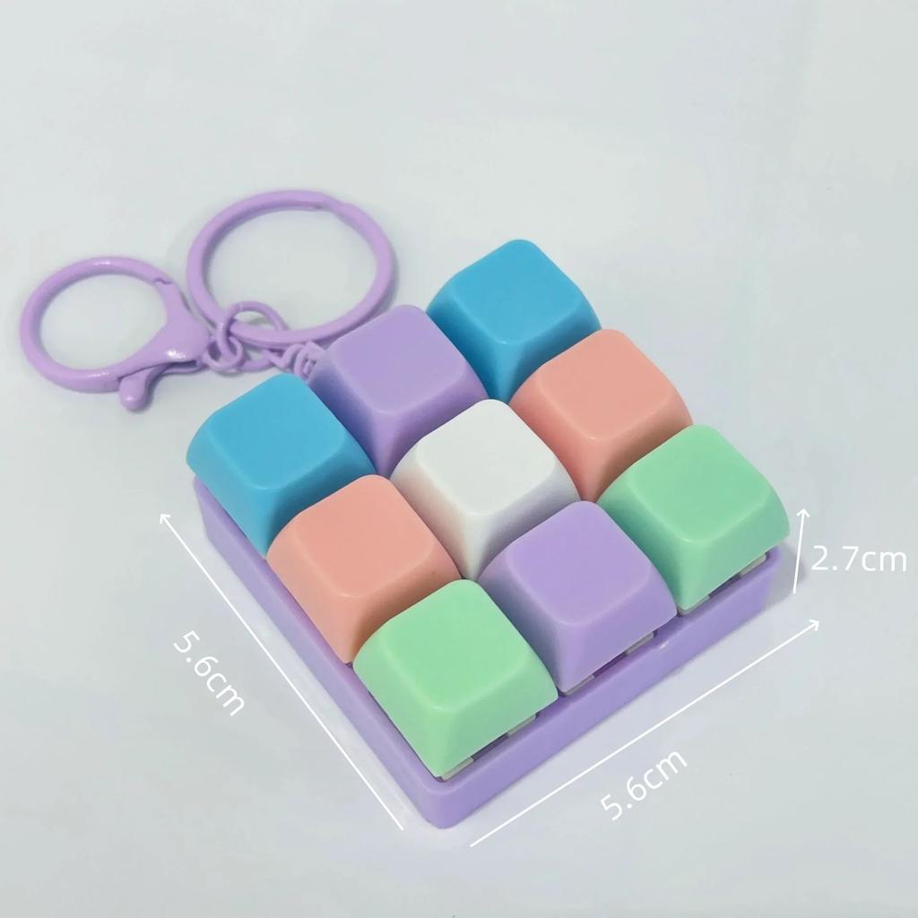 Keyboard Fidget Toy, Fidget Clicker Keyboard Fidget Keychain, Button Fidget Gifts for Adults to Relieve Stress and Pass Time